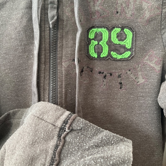 DKNY Gray Zip Up Hoodie Sz M - Picture 6 of 6
